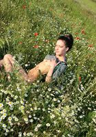 Alyona gets naked outdoors and shows her hairy pussy in the field, Alyona (aly009) ATK Archives: Alyona (Alyona gets naked outdoors and shows her hairy pussy in the field)