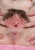 Emma reaches around and gapes her perfect hairy pussy., Emma Evins (emm030) ATK Natural & Hairy: Emma Evins (Emma reaches around and gapes her perfect hairy pussy.)
