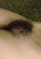 Hairy Sativa poses outside, Sativa Verte (sat007) ATK Natural & Hairy: Sativa Verte (Hairy Sativa poses outside)