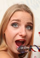 Sofia slides her glass dildo into her tight hairy muff, Sofi Goldfinger (sof032) ATK Natural & Hairy: Sofi Goldfinger (Sofia slides her glass dildo into her tight hairy muff)