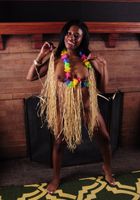 Black model Taylor takes off her grass skirt, Taylor Kush (tay038) ATK Exotics: Taylor Kush (Black model Taylor takes off her grass skirt)
